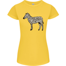 A Zebra Womens Petite Cut T-Shirt Yellow