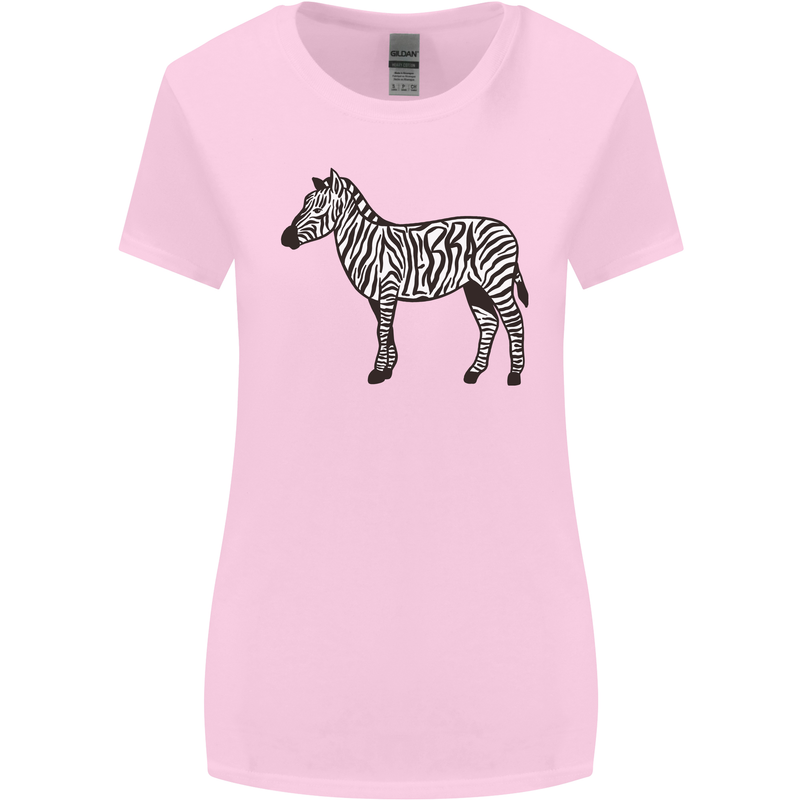 A Zebra Womens Wider Cut T-Shirt Light Pink