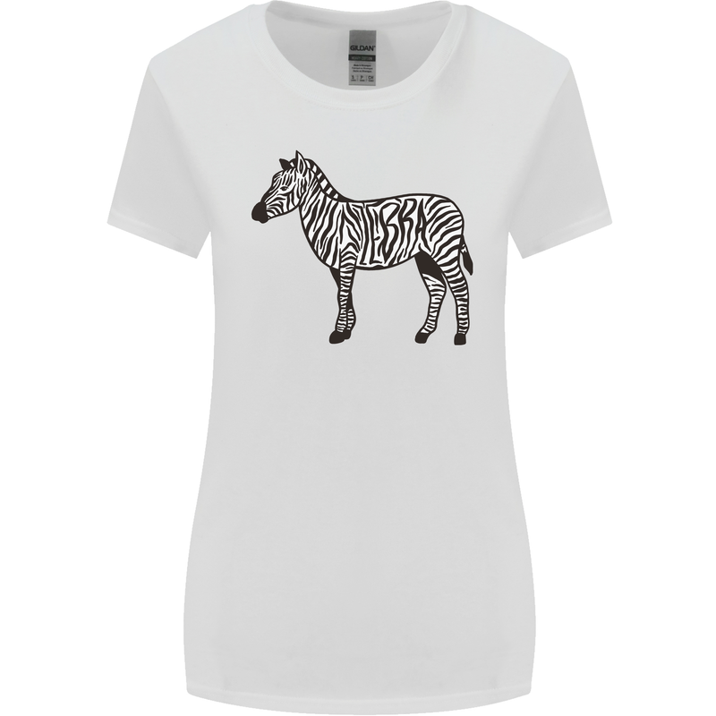 A Zebra Womens Wider Cut T-Shirt White