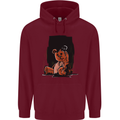 A Zombie Teddy Bear Halloween Childrens Kids Hoodie Maroon
