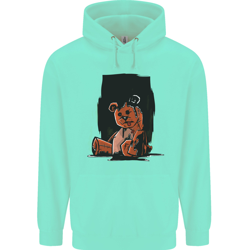 A Zombie Teddy Bear Halloween Childrens Kids Hoodie Peppermint