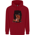 A Zombie Teddy Bear Halloween Childrens Kids Hoodie Red