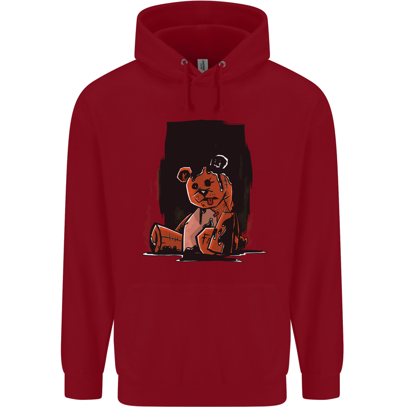 A Zombie Teddy Bear Halloween Childrens Kids Hoodie Red