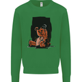 A Zombie Teddy Bear Halloween Kids Sweatshirt Jumper Irish Green