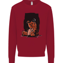 A Zombie Teddy Bear Halloween Kids Sweatshirt Jumper Red