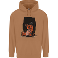 A Zombie Teddy Bear Halloween Mens 80% Cotton Hoodie Caramel Latte