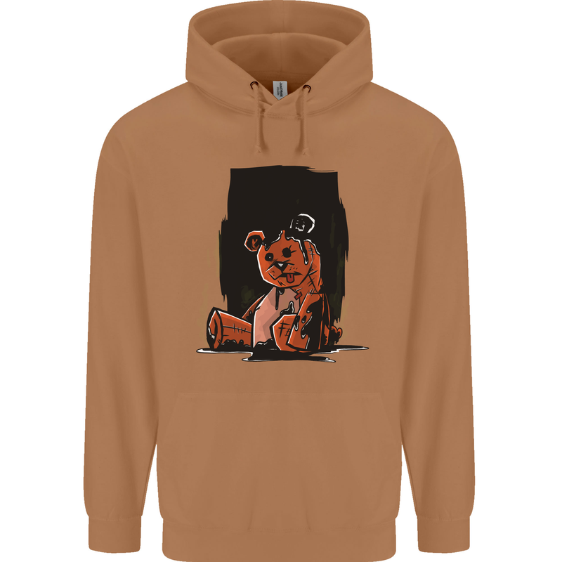 A Zombie Teddy Bear Halloween Mens 80% Cotton Hoodie Caramel Latte