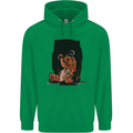 A Zombie Teddy Bear Halloween Mens 80% Cotton Hoodie Irish Green