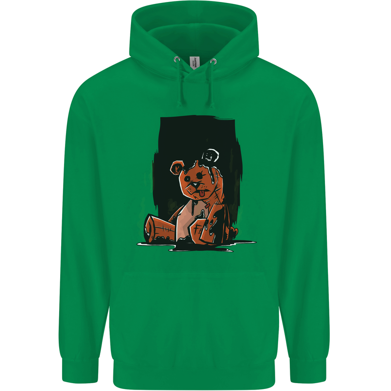 A Zombie Teddy Bear Halloween Mens 80% Cotton Hoodie Irish Green