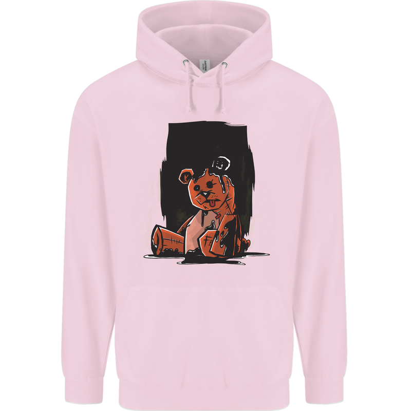 A Zombie Teddy Bear Halloween Mens 80% Cotton Hoodie Light Pink