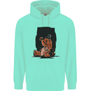 A Zombie Teddy Bear Halloween Mens 80% Cotton Hoodie Peppermint