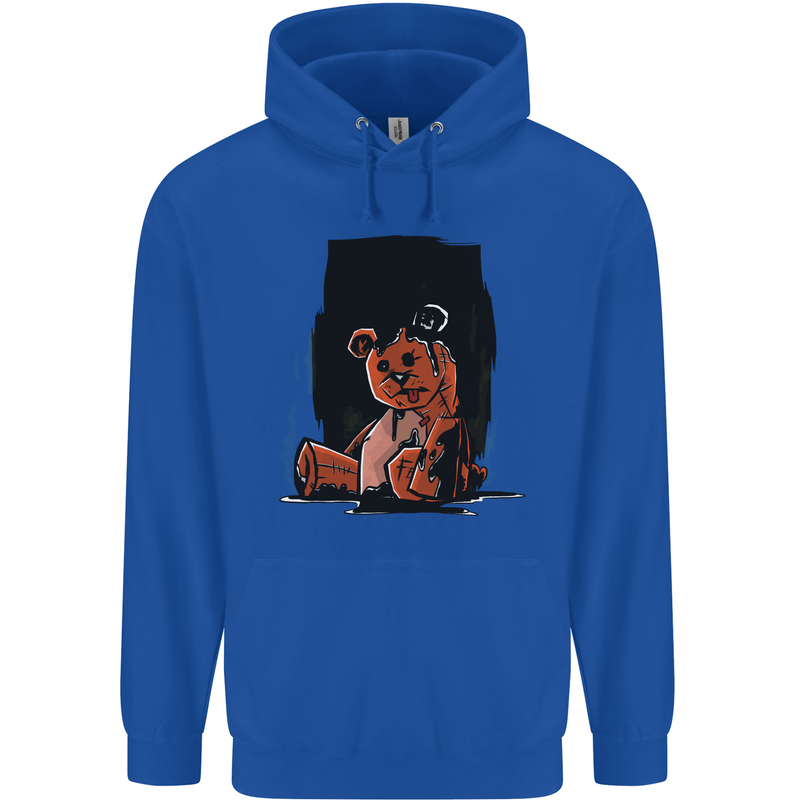 A Zombie Teddy Bear Halloween Mens 80% Cotton Hoodie Royal Blue