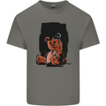 A Zombie Teddy Bear Halloween Mens Cotton T-Shirt Tee Top Charcoal