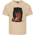 A Zombie Teddy Bear Halloween Mens Cotton T-Shirt Tee Top Sand