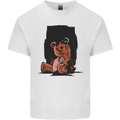 A Zombie Teddy Bear Halloween Mens Cotton T-Shirt Tee Top White