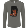 A Zombie Teddy Bear Halloween Mens Long Sleeve T-Shirt Charcoal