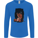 A Zombie Teddy Bear Halloween Mens Long Sleeve T-Shirt Royal Blue
