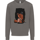 A Zombie Teddy Bear Halloween Mens Sweatshirt Jumper Charcoal