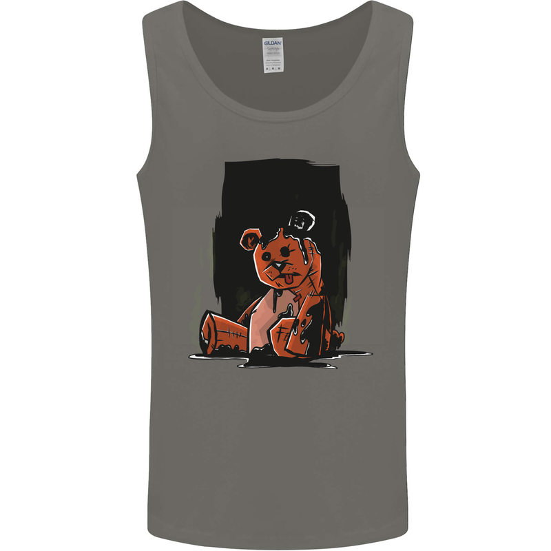 A Zombie Teddy Bear Halloween Mens Vest Tank Top Charcoal