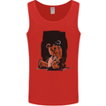 A Zombie Teddy Bear Halloween Mens Vest Tank Top Red