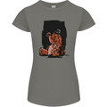 A Zombie Teddy Bear Halloween Womens Petite Cut T-Shirt Charcoal