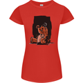 A Zombie Teddy Bear Halloween Womens Petite Cut T-Shirt Red