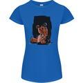 A Zombie Teddy Bear Halloween Womens Petite Cut T-Shirt Royal Blue