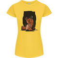 A Zombie Teddy Bear Halloween Womens Petite Cut T-Shirt Yellow