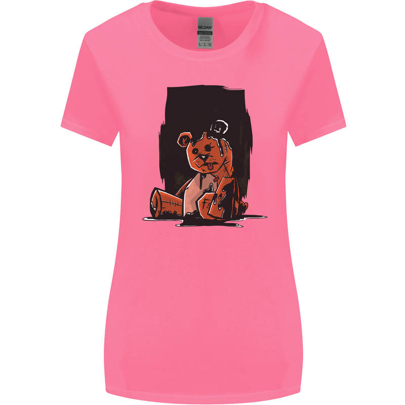 A Zombie Teddy Bear Halloween Womens Wider Cut T-Shirt Azalea