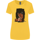 A Zombie Teddy Bear Halloween Womens Wider Cut T-Shirt Yellow