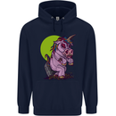 A Zombie Unicorn Funny Halloween Horror Childrens Kids Hoodie Navy Blue