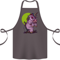 A Zombie Unicorn Funny Halloween Horror Cotton Apron 100% Organic Dark Grey