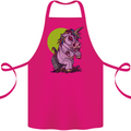A Zombie Unicorn Funny Halloween Horror Cotton Apron 100% Organic Pink