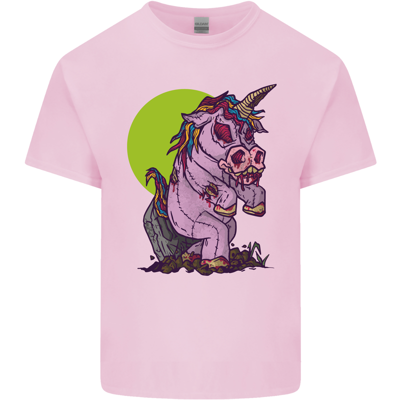 A Zombie Unicorn Funny Halloween Horror Kids T-Shirt Childrens Light Pink