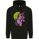 A Zombie Unicorn Funny Halloween Horror Mens 80% Cotton Hoodie Black