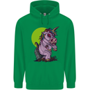 A Zombie Unicorn Funny Halloween Horror Mens 80% Cotton Hoodie Irish Green
