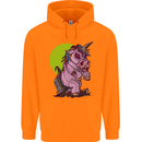A Zombie Unicorn Funny Halloween Horror Mens 80% Cotton Hoodie Orange