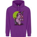 A Zombie Unicorn Funny Halloween Horror Mens 80% Cotton Hoodie Purple