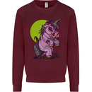 A Zombie Unicorn Funny Halloween Horror Mens Sweatshirt Jumper Maroon