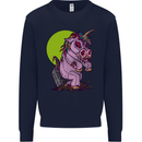 A Zombie Unicorn Funny Halloween Horror Mens Sweatshirt Jumper Navy Blue