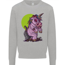 A Zombie Unicorn Funny Halloween Horror Mens Sweatshirt Jumper Sports Grey