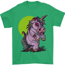 A Zombie Unicorn Funny Halloween Horror Mens T-Shirt Cotton Gildan Irish Green