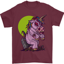 A Zombie Unicorn Funny Halloween Horror Mens T-Shirt Cotton Gildan Maroon