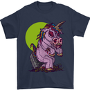 A Zombie Unicorn Funny Halloween Horror Mens T-Shirt Cotton Gildan Navy Blue