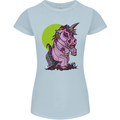 A Zombie Unicorn Funny Halloween Horror Womens Petite Cut T-Shirt Light Blue
