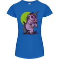 A Zombie Unicorn Funny Halloween Horror Womens Petite Cut T-Shirt Royal Blue