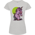 A Zombie Unicorn Funny Halloween Horror Womens Petite Cut T-Shirt Sports Grey
