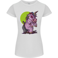 A Zombie Unicorn Funny Halloween Horror Womens Petite Cut T-Shirt White