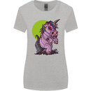A Zombie Unicorn Funny Halloween Horror Womens Wider Cut T-Shirt Sports Grey