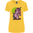 A Zombie Unicorn Funny Halloween Horror Womens Wider Cut T-Shirt Yellow